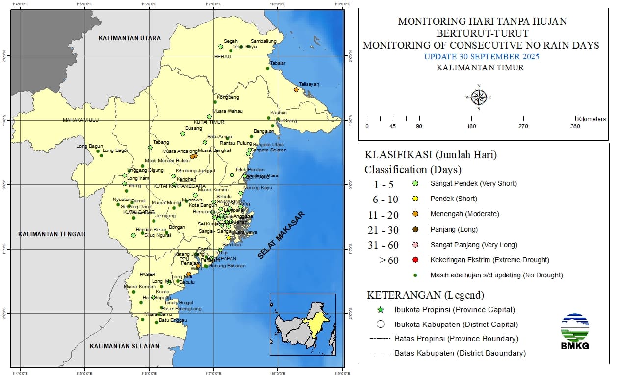 Peringatan Dini Kekeringan di kalimantan Timur